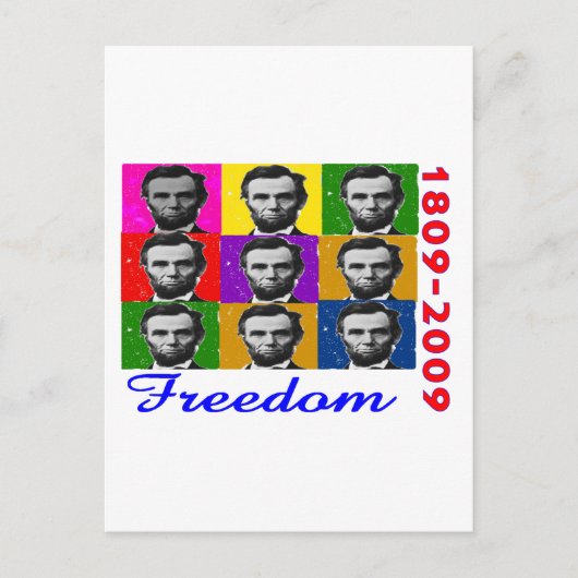 Abe Lincoln FREEDOM 1809 2009 Unieke geschenken Briefkaart (Voorkant)