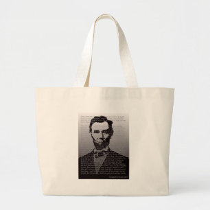 Abe Lincoln Gettysburg Adres Grote Tote Bag