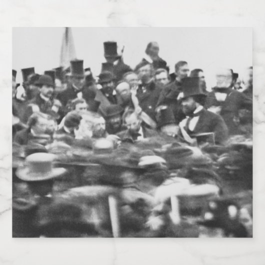 Abe Lincoln Gettysburg-toespraak: einde van de bur Likeurfles Etiket (Enkel label)