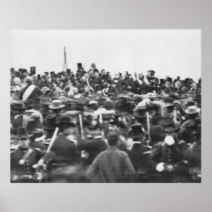 Abe Lincoln Gettysburg-toespraak: einde van de bur Poster