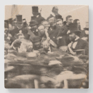 Abe Lincoln Gettysburg-toespraak: einde van de bur Stenen Onderzetter