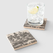 Abe Lincoln Gettysburg-toespraak: einde van de bur Stenen Onderzetter (Zijkant)