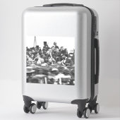 Abe Lincoln Gettysburg-toespraak: einde van de bur Sticker (Koffer)