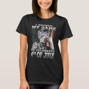 Abe Lincoln Ik pauzeerde mijn spel om 4th of J te T-shirt