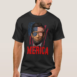 Abe Lincoln Merica Onafhankelijkheidsdag 4 juli T-shirt