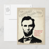 Abe Lincoln Quote Briefkaart (Voorkant / Achterkant)