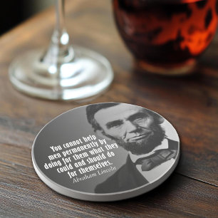 Abe Lincoln Quoton Entitlement Zandsteen Onderzetter