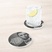 Abe Lincoln Quoton Entitlement Zandsteen Onderzetter (Zijkant)