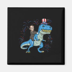 Abe Lincoln Ridder van een dinosaurus-shirt T-rex Magneet