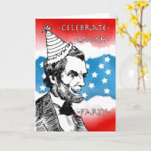 Abe Lincoln Rire Invitation de fête d'anniversaire (Fleur jaune)