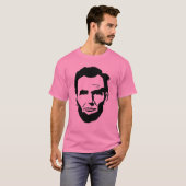 Abe Lincoln roze T-shirt (Voorkant volledig)
