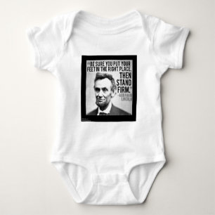 Abe Lincoln & "Sta vast" citaat Romper
