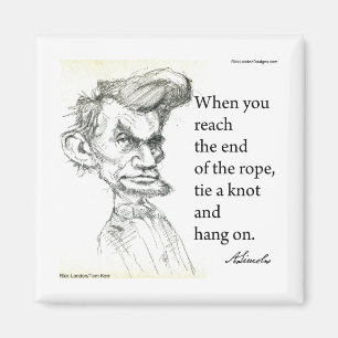 Abe Lincoln & "Vasthouden" Beroemde Quote  Magneet