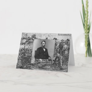 Abe Lincoln "Vernietig Vijanden" Wijsheid Citaat C Kaart