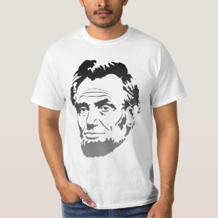 Abe Lincoln vervaagt naar grijze portret -shirt T-shirt