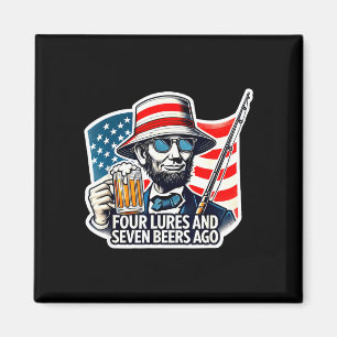 Abe lincoln vier lokmiddelen zeven biertjes gelede magneet