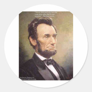Abe Lincoln "Wijzer" Citaat Cadeaus T-shirts Kaart Ronde Sticker