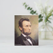Abe Lincoln "Wiser Quote Cadeaux Tee - shirt Carte (Debout devant)