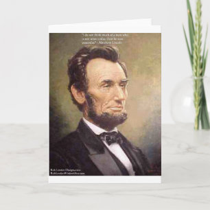 Abe Lincoln "Wiser" Quote Gifts T - shirts Kaart e