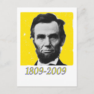 Abe Lincoln YELLOW 1809 2009 Briefkaart