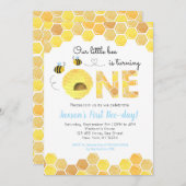 Abee 1er anniversaire invitations de fête Boy (Devant / Derrière)