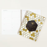 Abee Bee Keeper Miel Apairist Or Noir<br><div class="desc">Unique Gradient Gold Bee Logo Honeybee Beekeeper Business Planner. Le design idéal pour un apiculteur.</div>