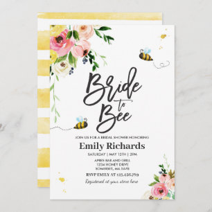 Abee Bridal Shower Invitation Floral Bride À Avoir