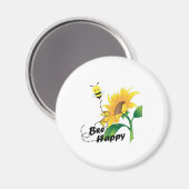 Abee Happy Magnet avec tournesol (Recto/Verso)