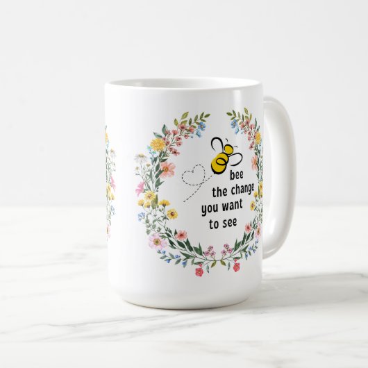 Abee the Change Inspirational Coffee Mug (Devant droit)