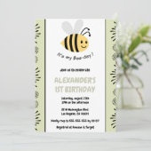 Abeille 1er anniversaire invitations Mignonne Mode (Debout devant)