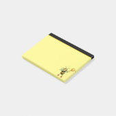 Abeille à miel mignonne moderne sur post-it noir e (Incliné)