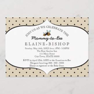 Abeille à thème - Invitation Baby shower - Maman à