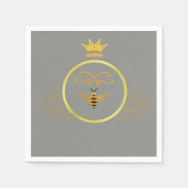 Abeille avec serviettes en papier couronne (Devant)