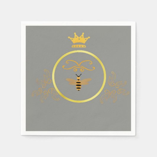 Abeille avec serviettes en papier couronne (Devant)