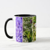 Abeille avec tasse de fleurs. (Gauche)