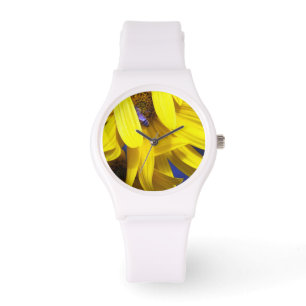 Abeille Bleue Dans Les Montres Des Tournesols Jaun