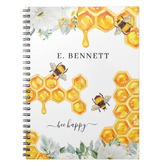 Abeille Bourdon à nid d'abeille floral | Journal à (Devant)