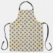 Abeille Bourdon Alvéoles Doré Miel Tablier (Recto)
