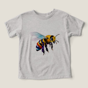 Abeille Bourdon Occupée Abeille Avec Des Ailes Iri