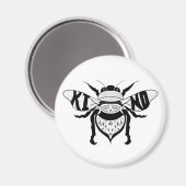 Abeille Cercle Réfrigérateur Magnet (Recto/Verso)