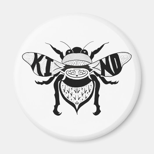 Abeille Cercle Réfrigérateur Magnet (Devant)