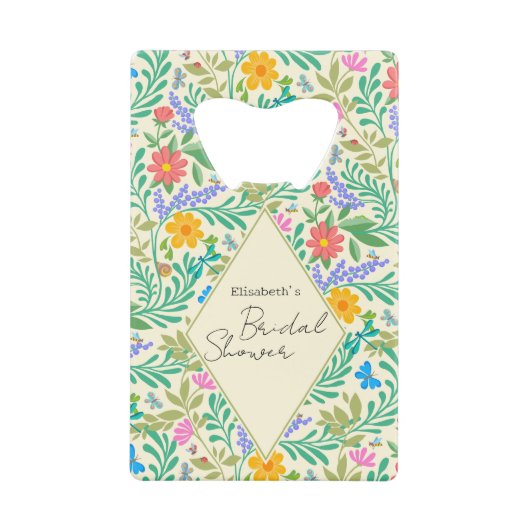 Abeille, coccinelle, papillon, libellule et fleurs (Devant)