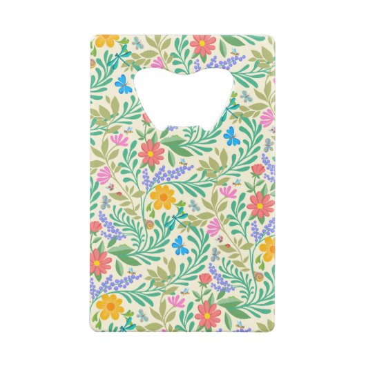 Abeille, coccinelle, papillon, libellule et fleurs (Dos)