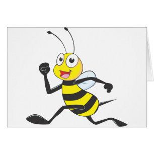 Abeille courante heureuse