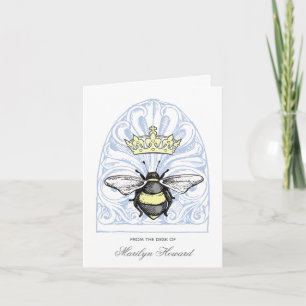 Abeille de la Couronne (bleu) Carte de note pers