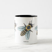 Abeille de miel (11oz) - Mug à deux tons (Centre)