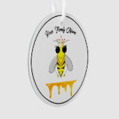 Abeille de miel avec le miel à la goutte (devant)