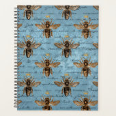 Abeille de miel bleu vintage (Devant)