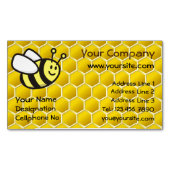 Abeille de miel Carte de visite magnétique (devant)