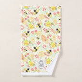 Abeille de miel jaune (Serviette à main)